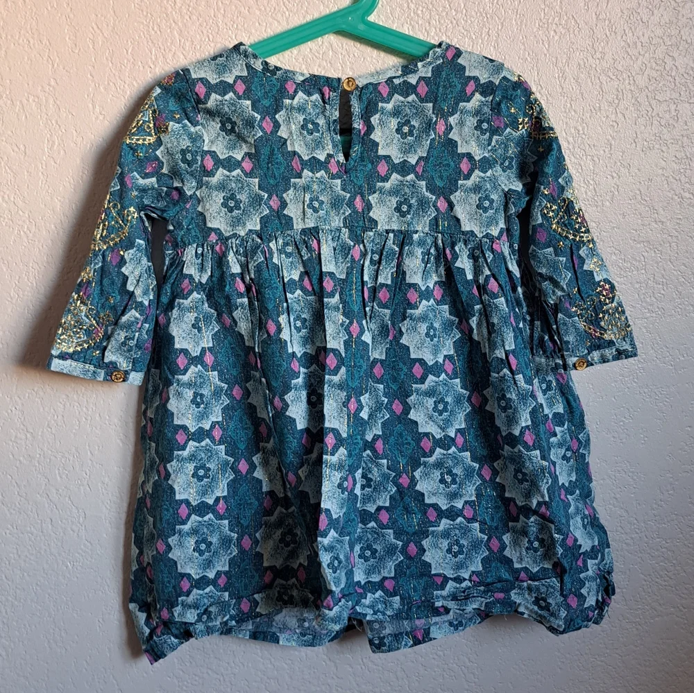 Oshkosh B'gosh Girls Blue Longsleeve Dress Size 5T